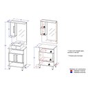 Ver imagem 5 de Conjunto De Banheiro Gabinete 2 Portas Com Cuba De Sobrepor Espelheira 1 Porta Com Led Eleganza
