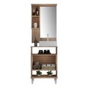 Ver imagem 2 de Conjunto De Banheiro Gabinete 2 Portas Com Cuba De Sobrepor Espelheira 1 Porta Com Led Eleganza