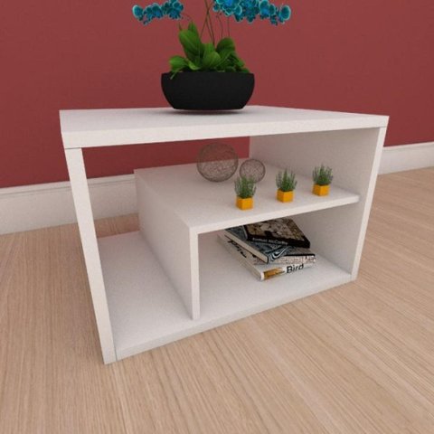 Mesa Lateral Branca Aparador de Sofa Sala Mesa Lateral Cama Mesa de Canto Mesa de Cabeceira