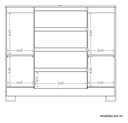 Ver imagem 4 de Cômoda Atena 4 Gavetas 2 Portas - Cinamomo Sálvia - Albatroz