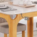 Ver imagem 3 de Sala e Jantar Dj Móveis Mesa Marina com Vidro e 4 Cadeiras Zoe
