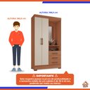Ver imagem 4 de Guarda-Roupas Dinamarca 100% MDF 2 Portas 3 Gavetas 1 Espelho