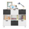 Nicho Organizador 1478 com 6 Gavetas Branco/Preto - Qmovi - 1