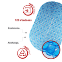 Ver imagem 2 de Tapete para Banho Banheiro com Gotas Azul 68 X 38cm Durín