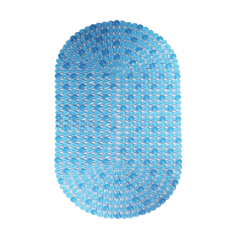 Tapete para Banho Banheiro com Gotas Azul 68 X 38cm Durín