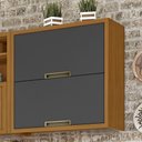 Ver imagem 7 de Armário Aéreo 2 Portas Basculantes Imperatriz Nesher Móveis Freijó-grafite