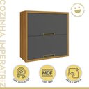 Ver imagem 5 de Armário Aéreo 2 Portas Basculantes Imperatriz Nesher Móveis Freijó-grafite