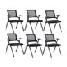 Kit 6 Cadeiras de Escritório Universitária Dobrável Tela Mash - Preta - 1