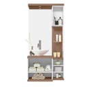 Ver imagem 3 de Gabinete para Banheiro Espelhado 2 Portas 4 Nichos Arezzo 