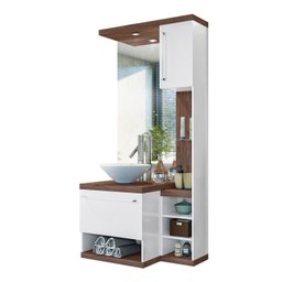 Gabinete para Banheiro Espelhado 2 Portas 4 Nichos Arezzo  - 3