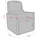 Ver imagem 7 de Poltrona de Balanço 66cm com Puff Multimóveis Cr45268 Bege