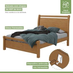 Cama Casal Reali Móveis Lopas - 3