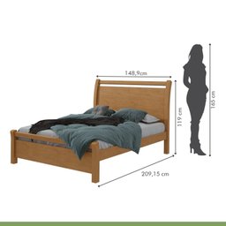 Cama Casal Reali Móveis Lopas - 4