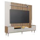 Ver imagem 1 de Home Rack com Painel para TV até 75 Polegadas e Iluminação LED Rotterdam Cor Cinza - Art In Mó
