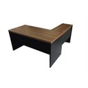 Ver imagem 1 de Mesa Escritório em L 1,70m + Mesa Auxiliar S/ Gavetas WORDSTAR Nogal Málaga/Preto