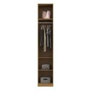Ver imagem 3 de Guarda Roupa Modular 1 Porta Espelho com Prateleiras/cabideiros 45 Cm Altezza Belmax:freijó