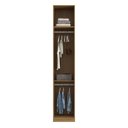 Ver imagem 4 de Guarda Roupa Modular 1 Porta Espelho com Prateleiras/cabideiros 45 Cm Altezza Belmax:freijó