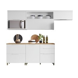 Cozinha 5 Peças 100% Mdf Marquesa Branco - 1