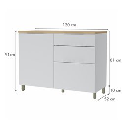 Cozinha 5 Peças 100% Mdf Marquesa Branco - 11