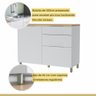 Cozinha 5 Peças 100% Mdf Marquesa Branco - 12