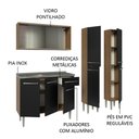 Ver imagem 5 de Armário de Cozinha Compacta 169cm com Pia Rustic/Preto Emilly Madesa 11