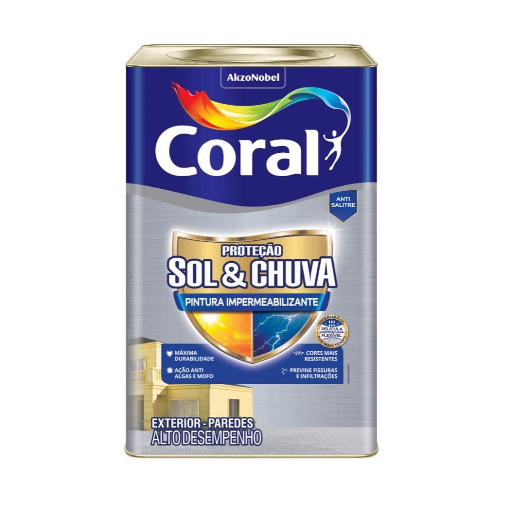 Coral Proteção Sol e Chuva Pintura Impermeabilizante Cor Cogumelo ...