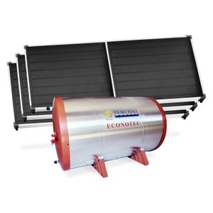 Kit de Aquecimento Solar 3 Placas solares e Reservatório com capacidade 600 Litros Ouro Fino