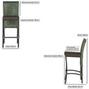 Ver imagem 2 de 5 Banqueta em Alumínio Roma Preta Corda Náutica Tecido 9 Verde