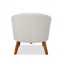 Ver imagem 6 de Poltrona Sala Decorativa Stella Pé Madeira Trapézio Castanho Bouclê Off White D03 - D’Rossi