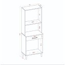 Ver imagem 4 de Kit Armário de Cozinha Compacto Paneleiro Organizador 4 Portas Multiuso Bali