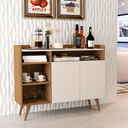 Ver imagem 1 de Aparador Buffet para Sala Duas Portas Duas Prateleiras Celta - Giga Móveis:freijo/off White