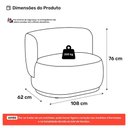Ver imagem 5 de Namoradeira Decorativa Orgânica Molly 02 Lugares Couríssimo Branco - Desk Design Cor Branco