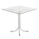 Ver imagem 3 de Conjunto Mesa Quadrada 4112 Tampo de Vidro e 4 Cadeiras 404 Assento Estofado 