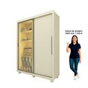 Ver imagem 5 de Guarda-Roupa Solteiro 2 Portas com 1 Porta Reflectante com LED com Pés 100% MDF Royale