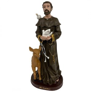 Escultura São Francisco de Assis 31 cm em Resina