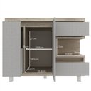 Ver imagem 7 de Conjunto Banheiro Gabinete 03 Gavetas Armário 100cm e Cuba Malbec B06 Barrique Argento - Lyam Decor