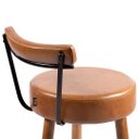 Ver imagem 5 de Kit 2 Banquetas Alta Clarice Balcão Bar Bancada Bistrô Gourmet Estrutura Pés Madeira Natural - Cores