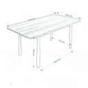 Ver mais imagens de Conjunto Cromado Mesa Retangular 4102 Tampo MDP com 6 Cadeiras 404 Assento Estofado Branco