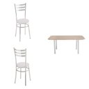 Ver imagem 2 de Conjunto Cromado Mesa Retangular 4102 Tampo MDP com 6 Cadeiras 404 Assento Estofado 