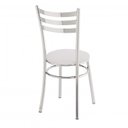 Ver imagem 6 de Conjunto Cromado Mesa Retangular 4102 Tampo MDP com 6 Cadeiras 404 Assento Estofado Branco