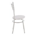 Ver imagem 7 de Conjunto Cromado Mesa Retangular 4102 Tampo MDP com 6 Cadeiras 404 Assento Estofado Branco