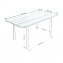 Ver mais imagens de Conjunto Cromado Mesa Retangular 4102 Tampo MDP com 6 Cadeiras 404 Assento Estofado 