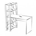 Ver imagem 7 de Kit 2 Peças Escrivaninha Match e Estante