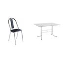 Ver imagem 2 de Conjunto Mesa Retangular 4166 Tampo de Vidro e 6 Cadeiras 403 Assento Estofado Unimóvel