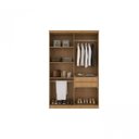 Ver imagem 2 de Guarda-Roupa Solteiro 4 Portas 2 Gavetas MDF Dinamarca Marrom/Imbuia