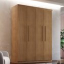 Ver imagem 1 de Guarda-Roupa Solteiro 4 Portas 2 Gavetas MDF Dinamarca