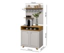 Ver imagem 3 de Buffet / Aparador com Painel St para o Cantinho do Café Estilo Retrô com Pés em Madeira 2 Portas com