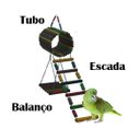 Ver imagem 4 de Brinquedo Aves Roedores playground toca casinha ponte escada