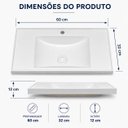 Ver imagem 2 de Pia Isis Branco Banheiro Lavabo Prado Móveis
