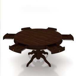 Mesa de Jogos Carteado 6 Lugares Bellagio com Gavetas e Tampo Reversível com Tecido Imbuia/verde G42 - 2